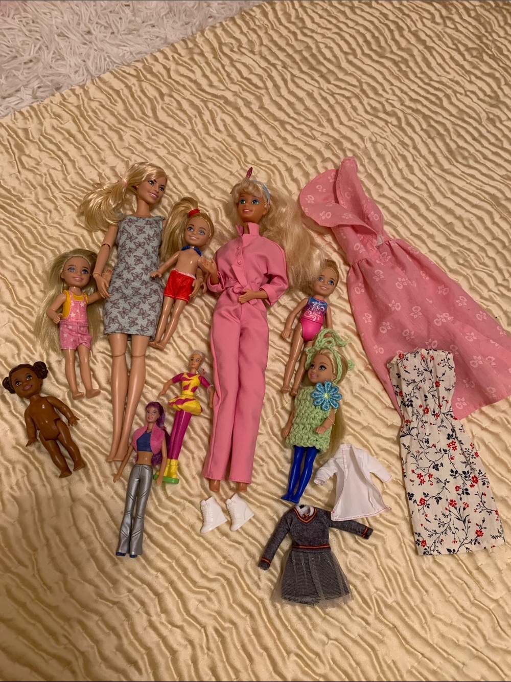 Barbie Doll Lot with Pink Outfits & Assorted Fashion Dolls